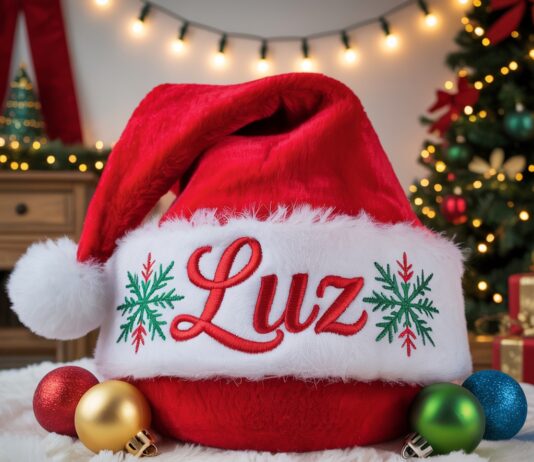 ¡Un gorrito navideño personalizado con tu nombre!